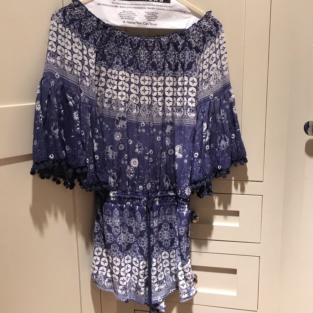 Anthropologie off the shoulder romper